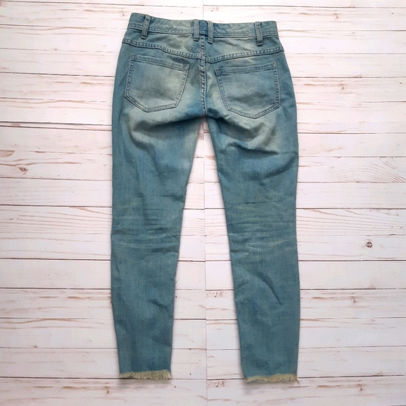 FREE PEOPLE Ripped Crop Skinny Denim Jeans - Picture 7 of 8